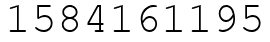Число 1584161195.