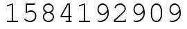 Число 1584192909.