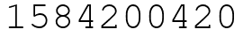 Число 1584200420.