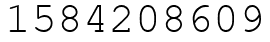Число 1584208609.