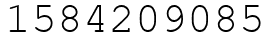 Число 1584209085.