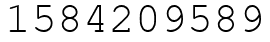 Число 1584209589.