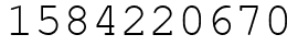 Число 1584220670.