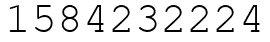 Число 1584232224.
