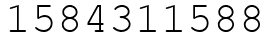 Число 1584311588.