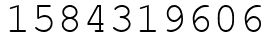 Число 1584319606.