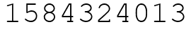 Число 1584324013.