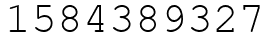 Число 1584389327.