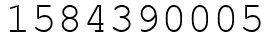 Число 1584390005.
