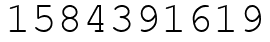 Число 1584391619.