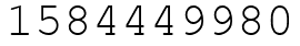 Число 1584449980.