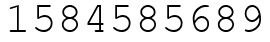 Число 1584585689.