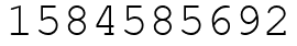 Число 1584585692.