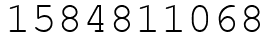 Число 1584811068.