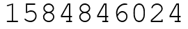 Число 1584846024.