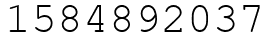 Число 1584892037.