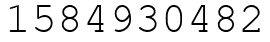 Число 1584930482.