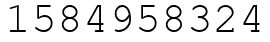 Число 1584958324.