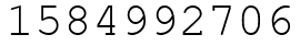 Число 1584992706.
