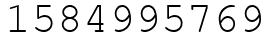 Число 1584995769.