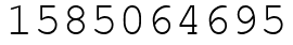 Число 1585064695.