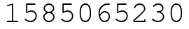 Число 1585065230.