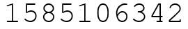 Число 1585106342.