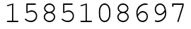Число 1585108697.