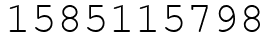 Число 1585115798.