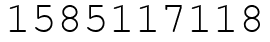 Число 1585117118.