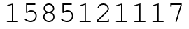 Число 1585121117.
