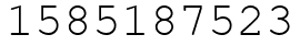 Число 1585187523.