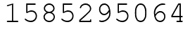 Число 1585295064.
