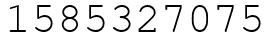 Число 1585327075.