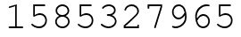 Число 1585327965.