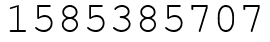 Число 1585385707.