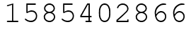 Число 1585402866.