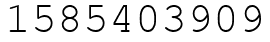 Число 1585403909.