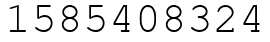 Число 1585408324.