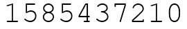 Число 1585437210.