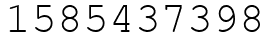 Число 1585437398.