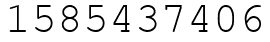 Число 1585437406.