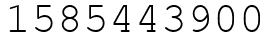 Число 1585443900.