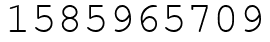 Число 1585965709.