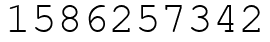 Число 1586257342.