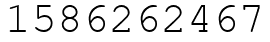 Число 1586262467.