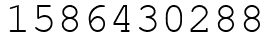 Число 1586430288.