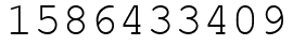 Число 1586433409.
