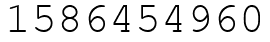 Число 1586454960.