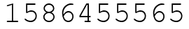Число 1586455565.